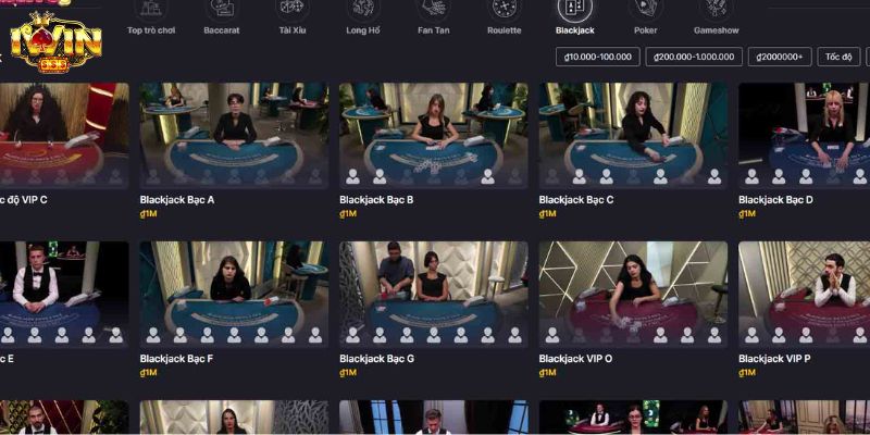 Khám phá các trò chơi nổi bật tại live casino IWIN