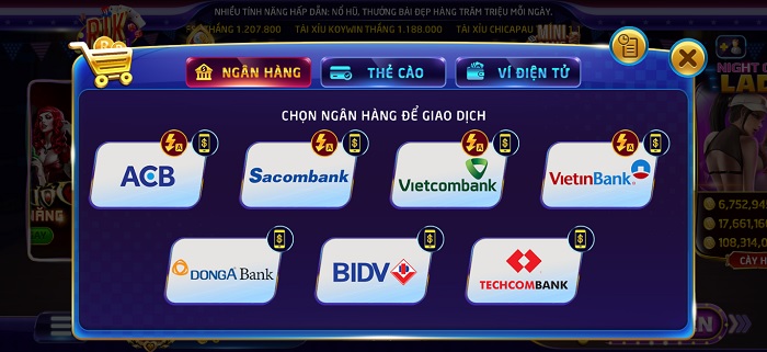 ikvipclub5 là hệ thống thanh toán linh hoạt và đa dạng, đáp ứng nhu cầu của nhiều người chơi