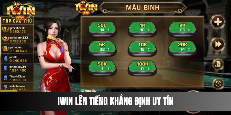 IWIN lên tiếng khẳng định uy tín